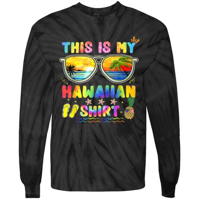 This Is My Hawaiian Luau Aloha Hawaii Beach Pineapple Tie-Dye Long Sleeve Shirt