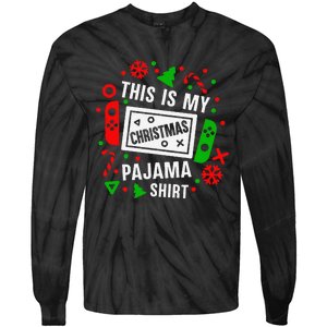 This Is My Christmas Pajama Video Game Gamer Tie-Dye Long Sleeve Shirt