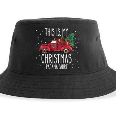 This Is My Christmas Pajama Christmas Truck Sustainable Bucket Hat