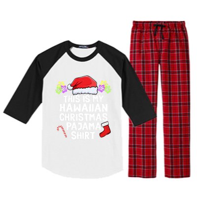 This Is My Hawaiian Christmas Pajama Matching Family Hawaii Cool Gift Raglan Sleeve Pajama Set