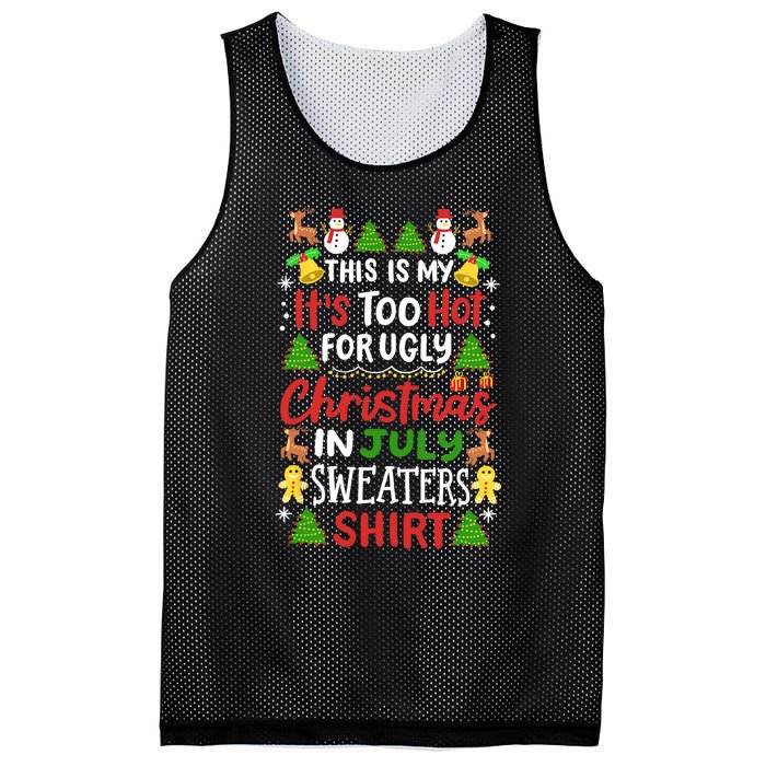 This Is My Its Too Hot For Ugly Christmas Sweaters Mesh Reversible Basketball Jersey Tank