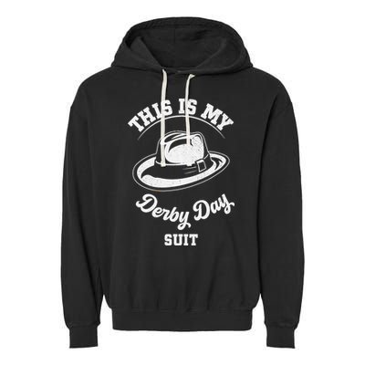 This Is My Derby Day Suit Funny Horse Racing Derby Day Garment-Dyed Fleece Hoodie