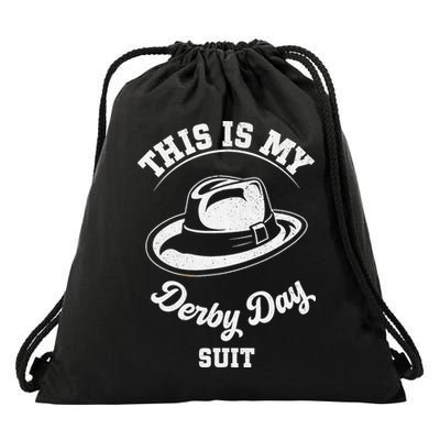 This Is My Derby Day Suit Funny Horse Racing Derby Day Drawstring Bag