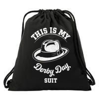 This Is My Derby Day Suit Funny Horse Racing Derby Day Drawstring Bag