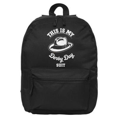 This Is My Derby Day Suit Funny Horse Racing Derby Day 16 in Basic Backpack