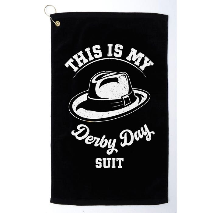 This Is My Derby Day Suit Funny Horse Racing Derby Day Golf Towel