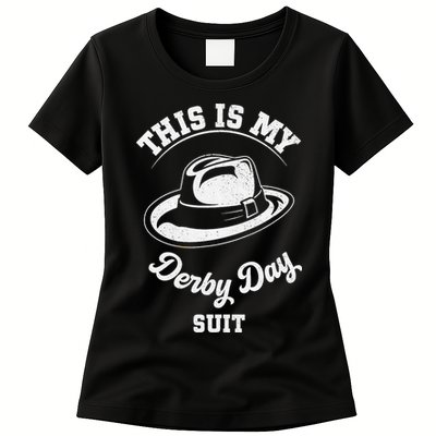 This Is My Derby Day Suit Funny Horse Racing Derby Day Womens T-Shirt