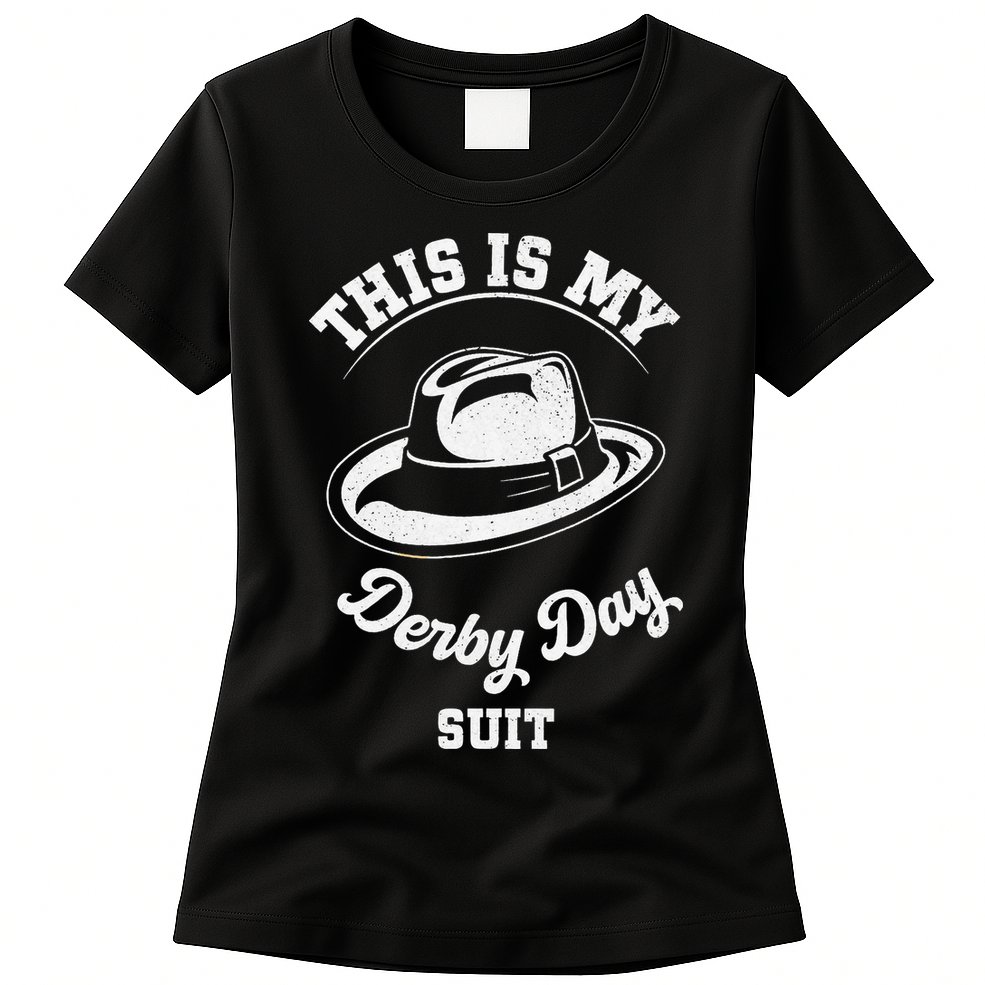 This Is My Derby Day Suit Funny Horse Racing Derby Day Womens T-Shirt