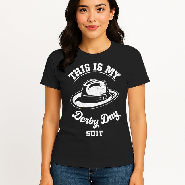 This Is My Derby Day Suit Funny Horse Racing Derby Day Womens T-Shirt