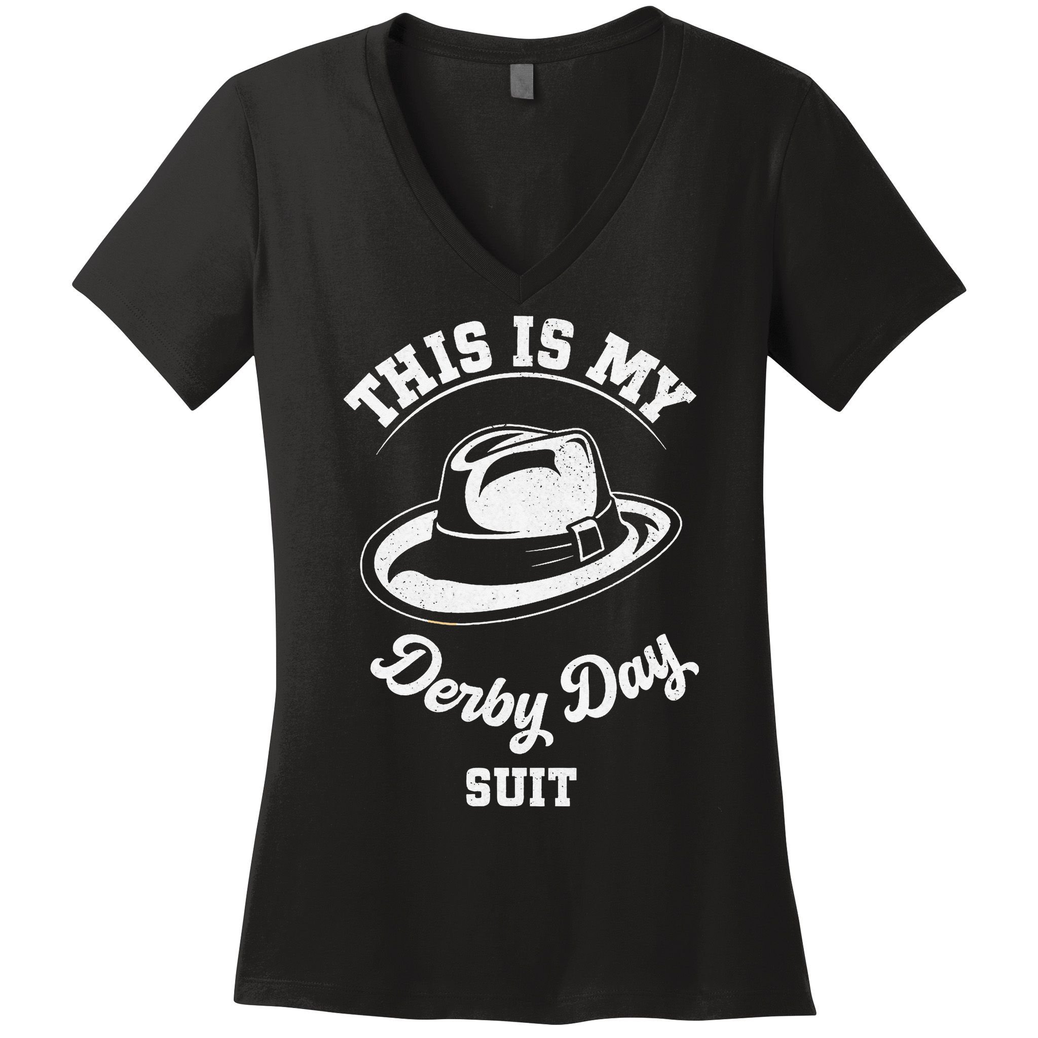 This Is My Derby Day Suit Funny Horse Racing Derby Day Women's V-Neck T-Shirt