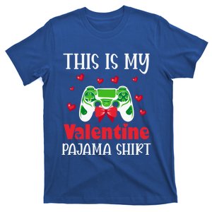 This Is My Valentine Pajama Funny Gift Gaming Red Heart Gamepad Gift T-Shirt