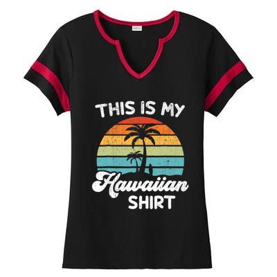 This is My Hawaiian Aloha Hawaii fors Wo Boy Ladies Halftime Notch Neck Tee