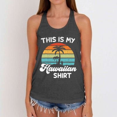 This is My Hawaiian Aloha Hawaii fors Wo Boy Women's Knotted Racerback Tank