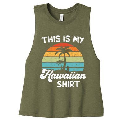 This is My Hawaiian Aloha Hawaii fors Wo Boy Women's Racerback Cropped Tank