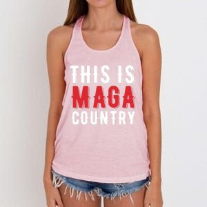 This Is Maga Country Trump 2024 President Election Vote Red Cute Gift Women's Knotted Racerback Tank