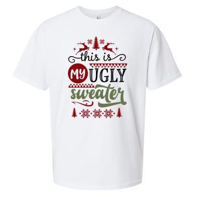 This Is My Ugly Sweater Christmas Sueded Cloud Jersey T-Shirt