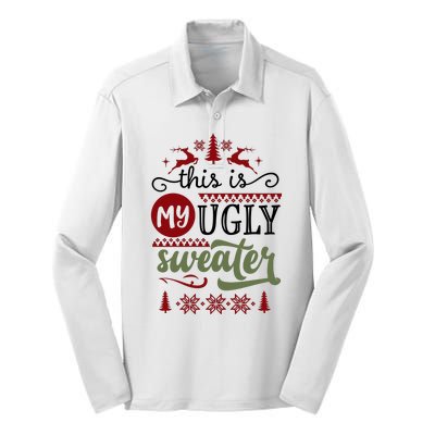 This Is My Ugly Sweater Christmas Silk Touch Performance Long Sleeve Polo