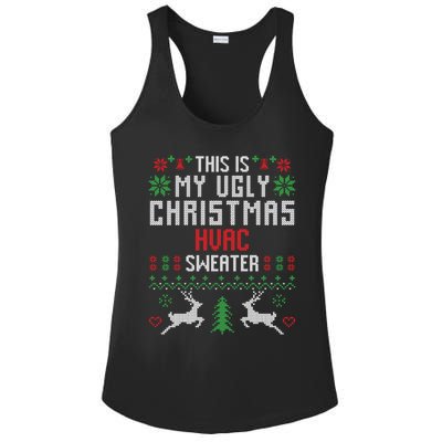 This Is My Ugly Christmas Hvac Sweater Funny Hvac Technician Great Gift Ladies PosiCharge Competitor Racerback Tank