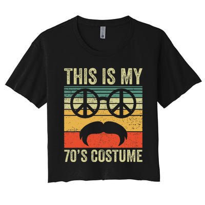 This Is My 70s Vintage 70s Party 1970s Women's Crop Top Tee