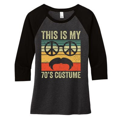 This Is My 70s Vintage 70s Party 1970s Women's Tri-Blend 3/4-Sleeve Raglan Shirt