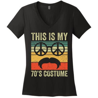 This Is My 70s Vintage 70s Party 1970s Women's V-Neck T-Shirt