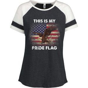 This Is My Pride Flag Usa American 4th Of July 2024 Enza Ladies Jersey Colorblock Tee