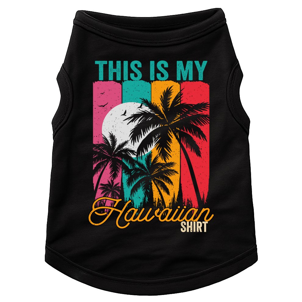 This Is My Hawaiian Gift Retro Vintage Palms Aloha Hawaii Gift Doggie Tank