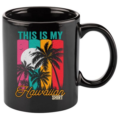 This Is My Hawaiian Gift Retro Vintage Palms Aloha Hawaii Gift 11oz C Handle Ceramic Mug