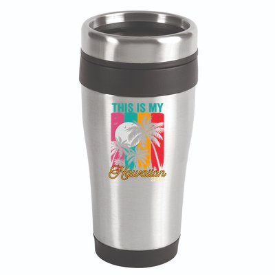 This Is My Hawaiian Gift Retro Vintage Palms Aloha Hawaii Gift 16oz Travel Tumbler