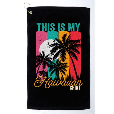 This Is My Hawaiian Gift Retro Vintage Palms Aloha Hawaii Gift Golf Towel