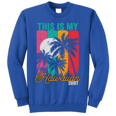 This Is My Hawaiian Gift Retro Vintage Palms Aloha Hawaii Gift Sweatshirt