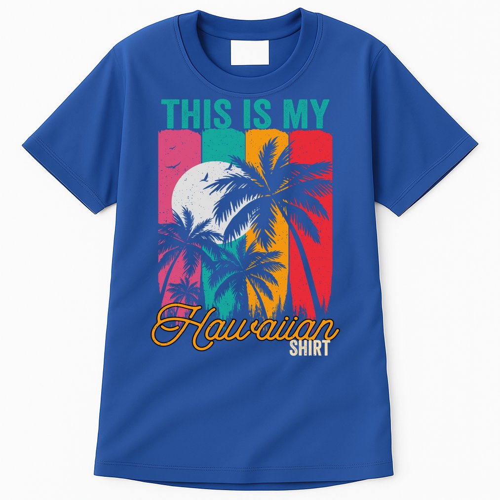 This Is My Hawaiian Gift Retro Vintage Palms Aloha Hawaii Gift Tall T-Shirt