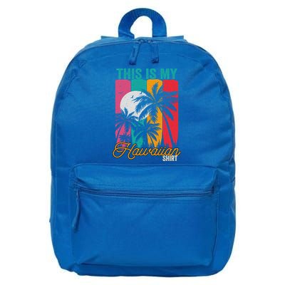 This Is My Hawaiian Gift Retro Vintage Palms Aloha Hawaii Gift 16 in Basic Backpack