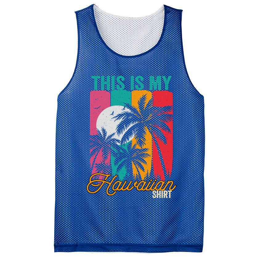 This Is My Hawaiian Gift Retro Vintage Palms Aloha Hawaii Gift Mesh Reversible Basketball Jersey Tank