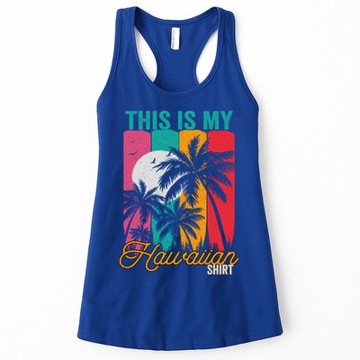 This Is My Hawaiian Gift Retro Vintage Palms Aloha Hawaii Gift Womens Tank Top