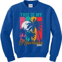 This Is My Hawaiian Gift Retro Vintage Palms Aloha Hawaii Gift Kids Sweatshirt