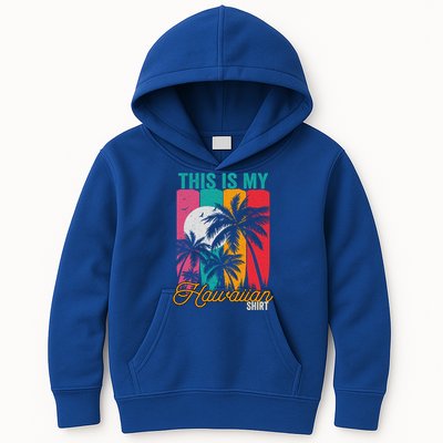 This Is My Hawaiian Gift Retro Vintage Palms Aloha Hawaii Gift Kids Hoodie