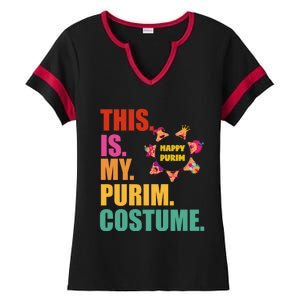 This Is My Purim Costume Funny Jewish Hataschen Gift Ladies Halftime Notch Neck Tee