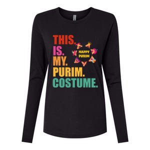 This Is My Purim Costume Funny Jewish Hataschen Gift Womens Cotton Relaxed Long Sleeve T-Shirt