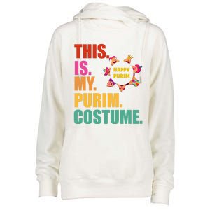 This Is My Purim Costume Funny Jewish Hataschen Gift Womens Funnel Neck Pullover Hood