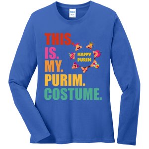 This Is My Purim Costume Funny Jewish Hataschen Gift Ladies Long Sleeve Shirt