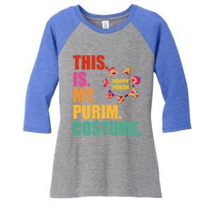 This Is My Purim Costume Funny Jewish Hataschen Gift Women's Tri-Blend 3/4-Sleeve Raglan Shirt