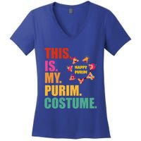 This Is My Purim Costume Funny Jewish Hataschen Gift Women's V-Neck T-Shirt