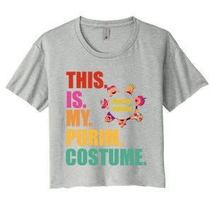 This Is My Purim Costume Funny Jewish Hataschen Gift Women's Crop Top Tee