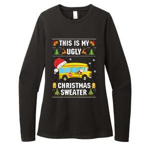 This Is My Ugly Sweater Christmas School Bus Driver Lovers Womens CVC Long Sleeve Shirt