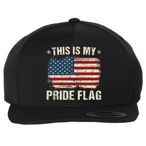 This Is My Pride Flag USA American 4th of July Patriotic Wool Snapback Cap