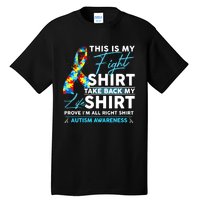 This Is My Fight Autism Awareness Ribbon Puzzle Tall T-Shirt