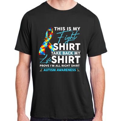 This Is My Fight Autism Awareness Ribbon Puzzle Adult ChromaSoft Performance T-Shirt