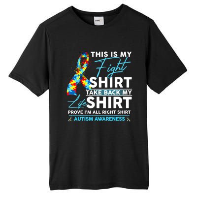 This Is My Fight Autism Awareness Ribbon Puzzle Tall Fusion ChromaSoft Performance T-Shirt