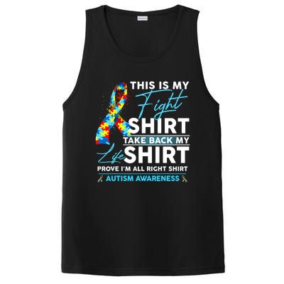 This Is My Fight Autism Awareness Ribbon Puzzle PosiCharge Competitor Tank